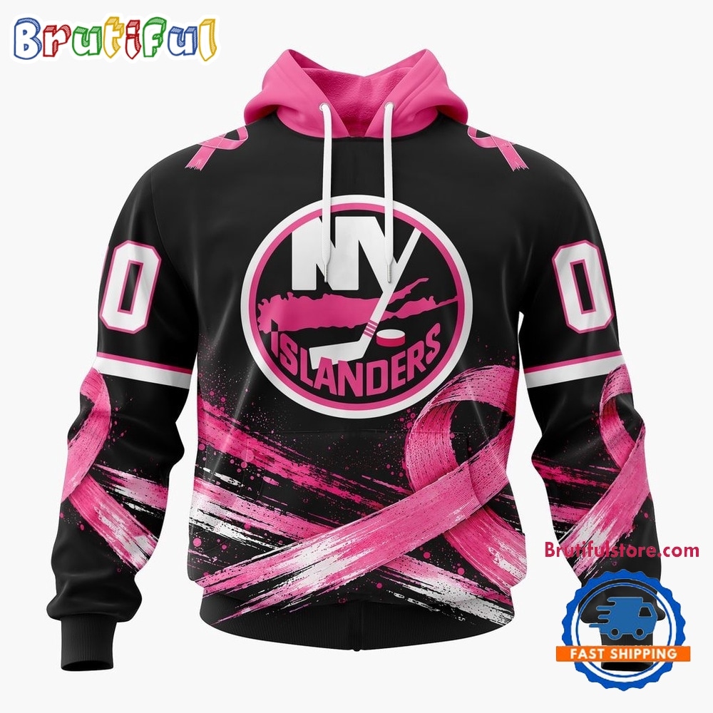 NHL New York Islanders 2026 Hockey Pink Fights Breast Cancer Design Hoodie, TShirt, Sweatshirt 1