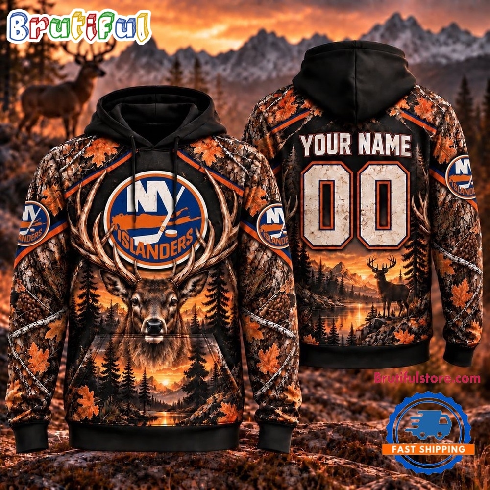 NHL New York Islanders 2026 Personalized Hunting Camo Design Hoodie NHL New York Islanders 2026 Personalized Hunting Camo Design Hoodie