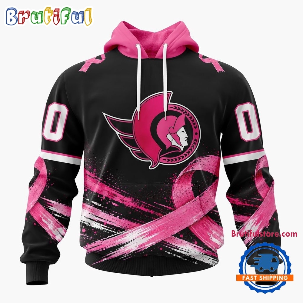 NHL Ottawa Senators 2026 Hockey Pink Fights Breast Cancer Design Hoodie, TShirt, Sweatshirt 1