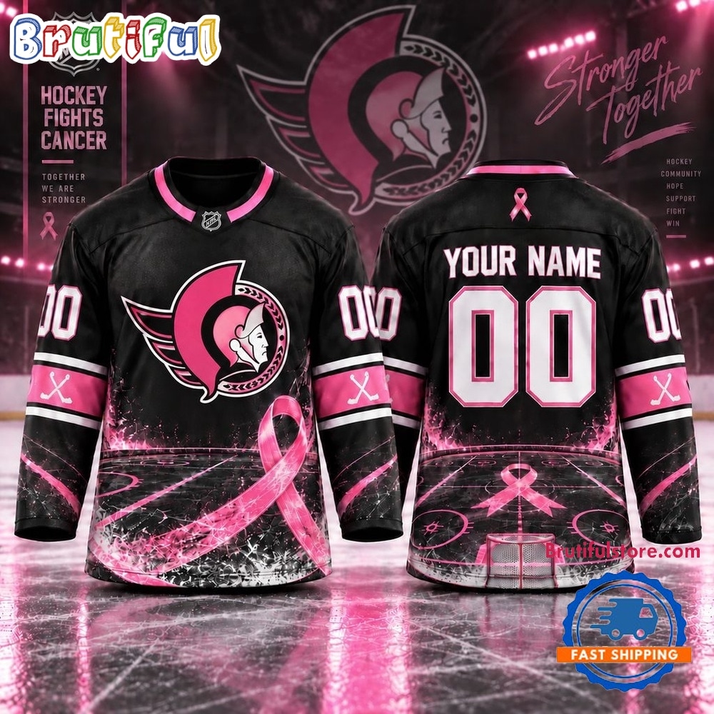 NHL Ottawa Senators Pink Fights Breast Cancer 2026 Personalized Hockey Jersey NHL Ottawa Senators Pink Fights Breast Cancer 2026 Personalized Hockey Jersey