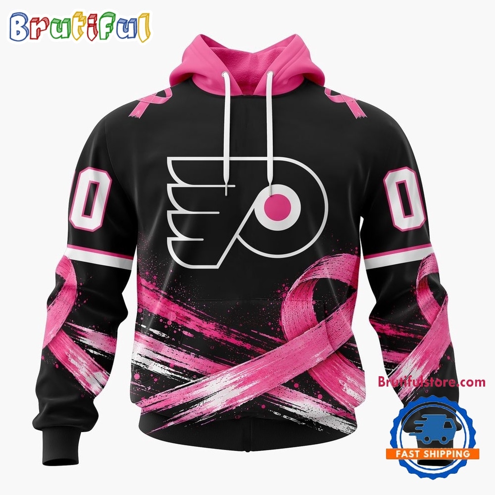 NHL Philadelphia Flyers 2026 Hockey Pink Fights Breast Cancer Design Hoodie, TShirt, Sweatshirt 1