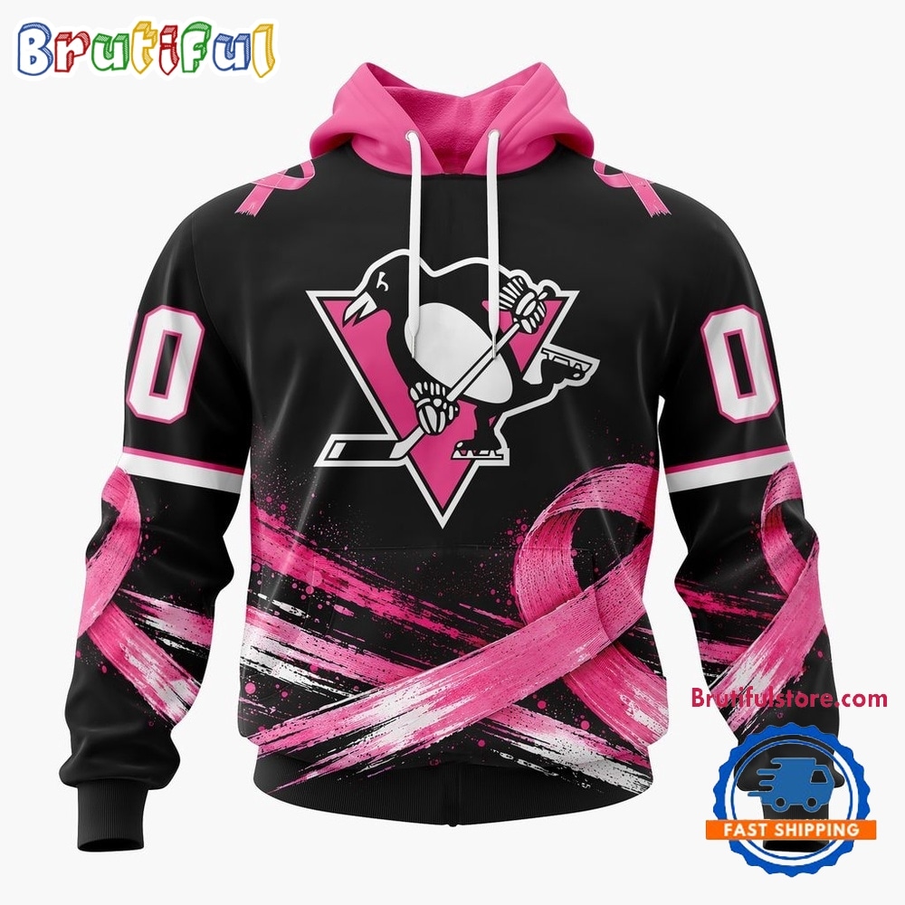 NHL Pittsburgh Penguins 2026 Hockey Pink Fights Breast Cancer Design Hoodie, TShirt, Sweatshirt 1