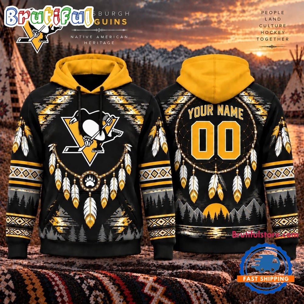 NHL Pittsburgh Penguins 2026 Native American Heritage Design Hoodie Shirt NHL Pittsburgh Penguins 2026 Native American Heritage Design Hoodie Shirt