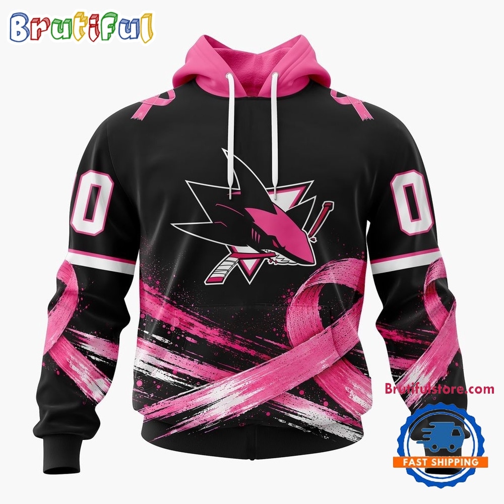 NHL San Jose Sharks 2026 Hockey Pink Fights Breast Cancer Design Hoodie, TShirt, Sweatshirt 1