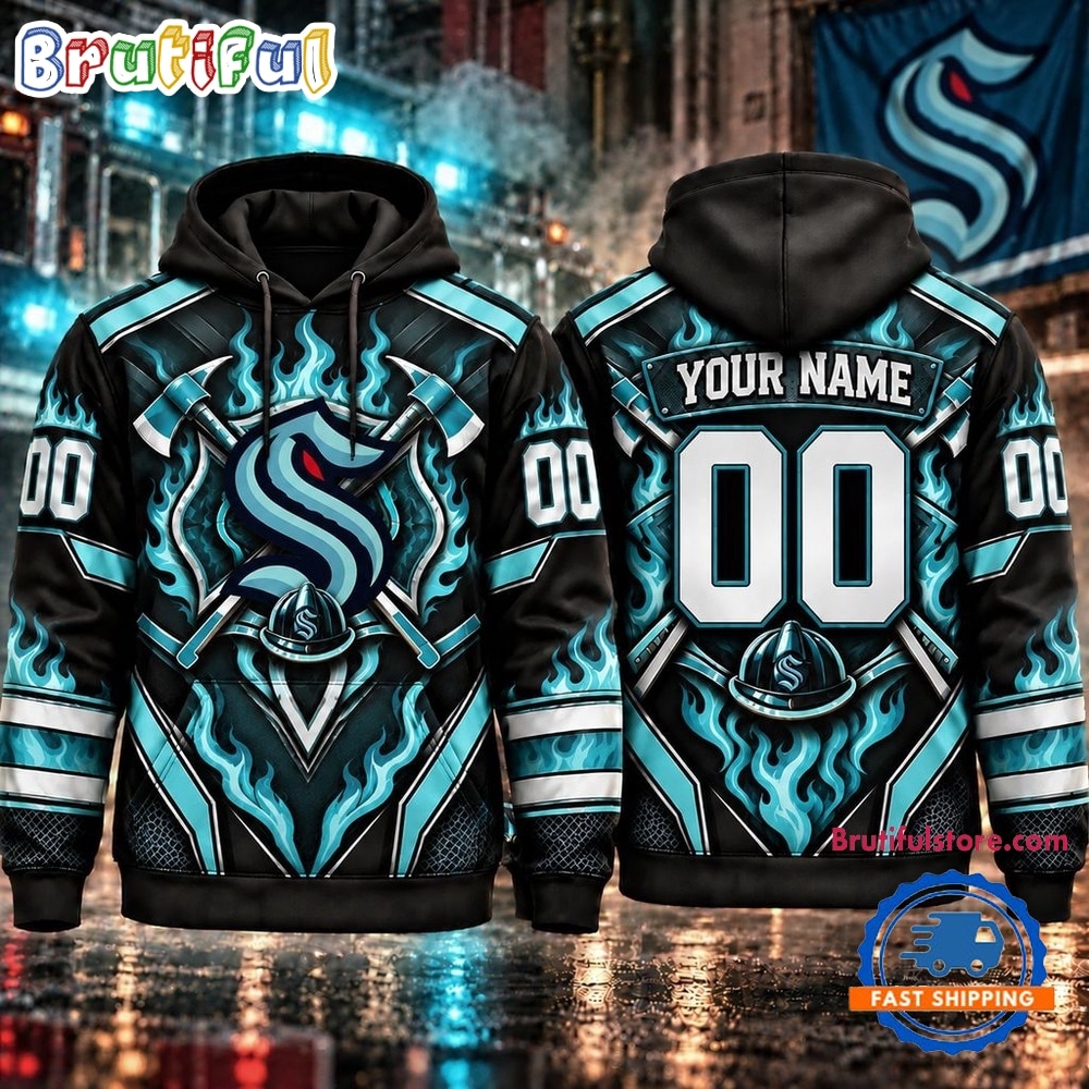 NHL Seattle Kraken 2026 Honoring Firefighters Personalized Hoodie Shirt NHL Seattle Kraken 2026 Honoring Firefighters Personalized Hoodie Shirt