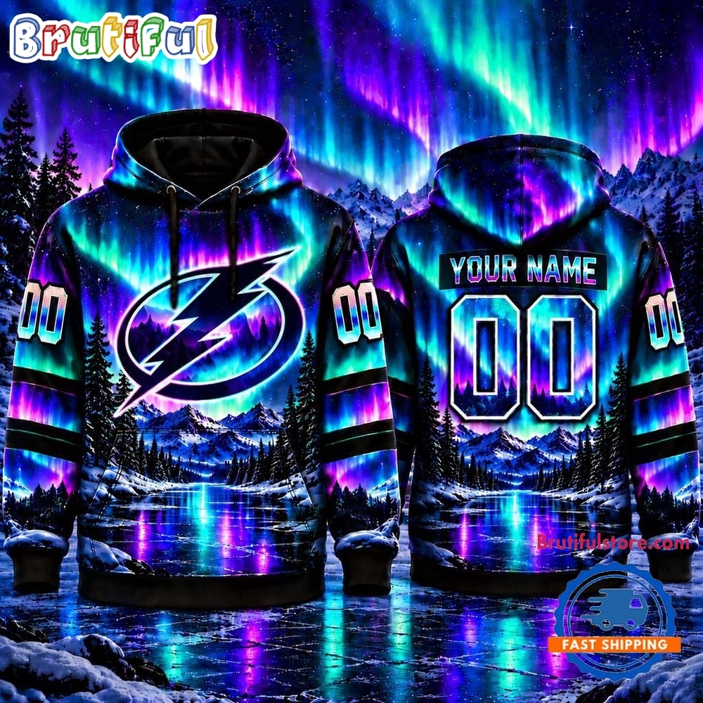 NHL Tampa Bay Lightning Special Design With Northern Lights 2026 Hoodie Shirt NHL Tampa Bay Lightning Special Design With Northern Lights 2026 Hoodie Shirt