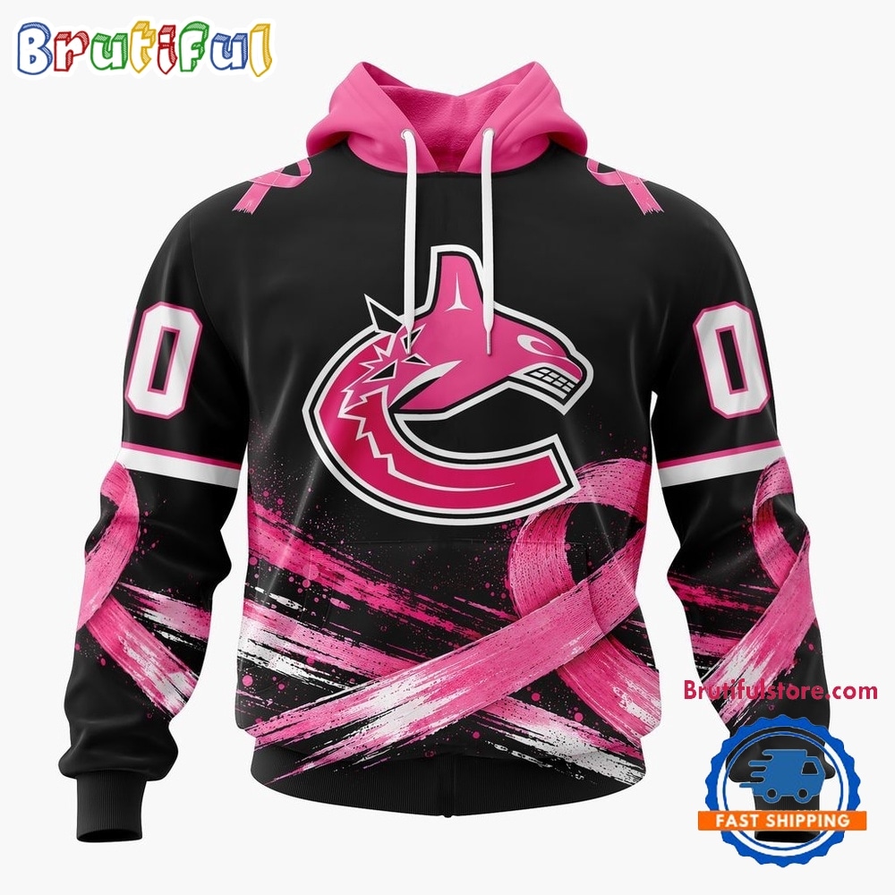 NHL Vancouver Canucks 2026 Hockey Pink Fights Breast Cancer Design Hoodie, TShirt, Sweatshirt 1