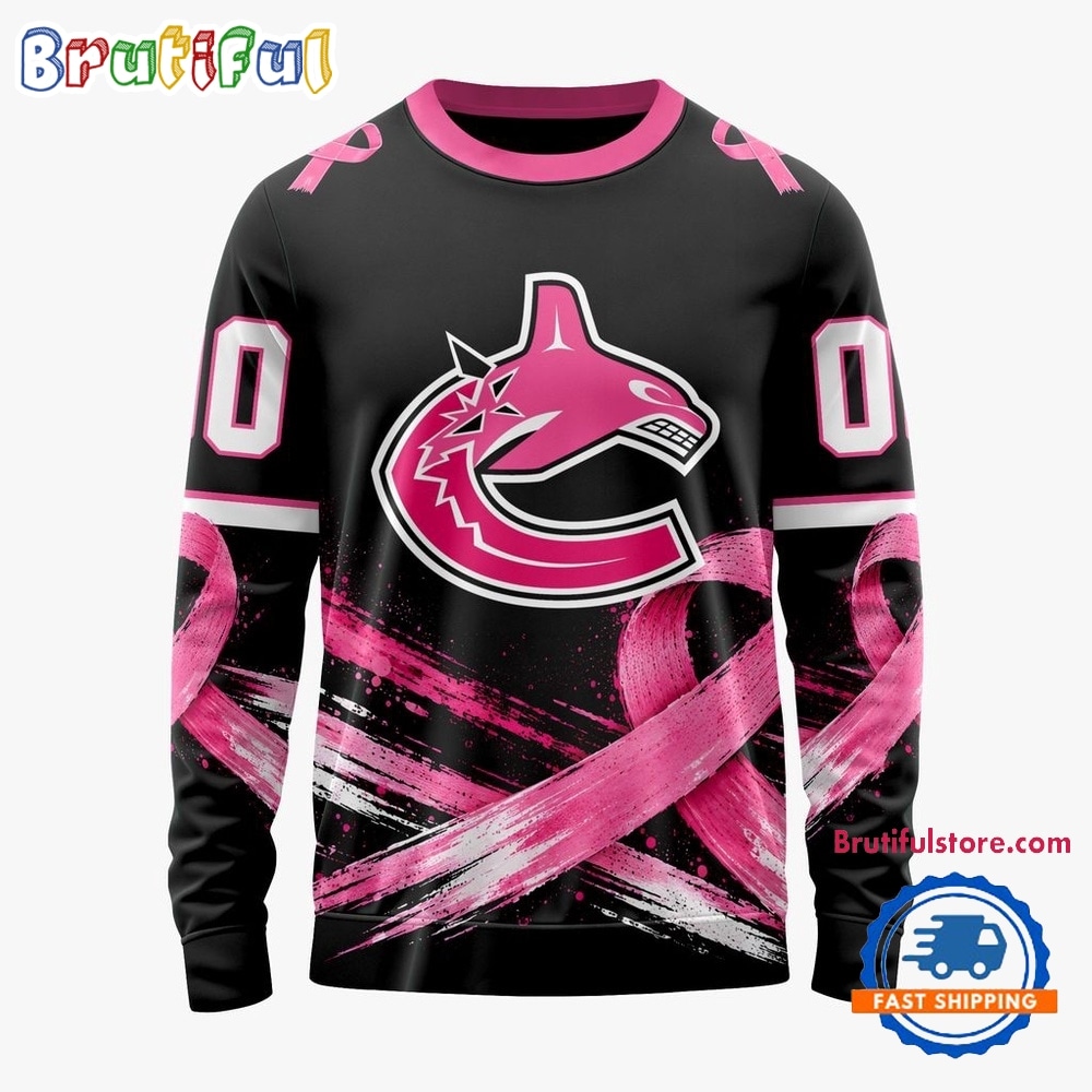 NHL Vancouver Canucks 2026 Hockey Pink Fights Breast Cancer Design Hoodie, TShirt, Sweatshirt NHL Vancouver Canucks 2026 Hockey Pink Fights Breast Cancer Design Hoodie, TShirt, Sweatshirt