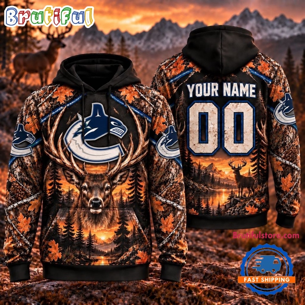 NHL Vancouver Canucks 2026 Personalized Hunting Camo Design Hoodie NHL Vancouver Canucks 2026 Personalized Hunting Camo Design Hoodie