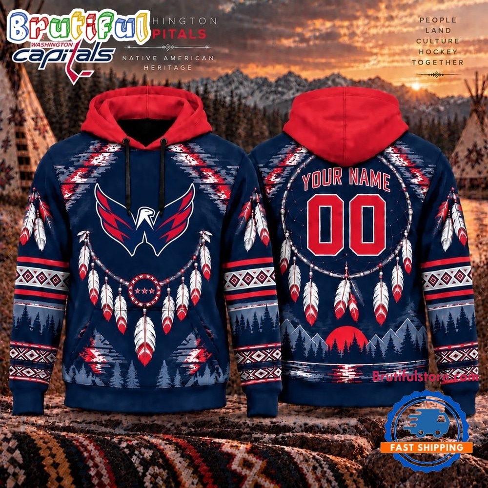 NHL Washington Capitals 2026 Native American Heritage Design Hoodie Shirt NHL Washington Capitals 2026 Native American Heritage Design Hoodie Shirt