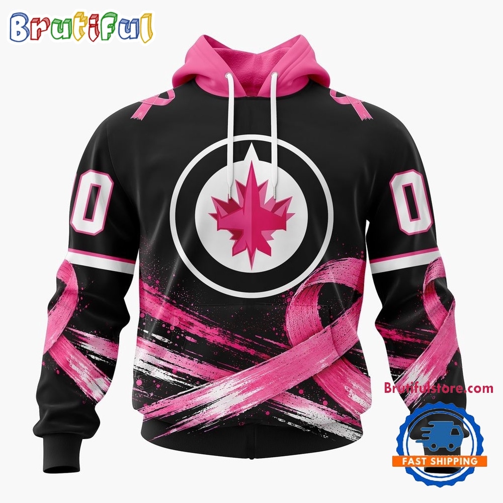 NHL Winnipeg Jets 2026 Hockey Pink Fights Breast Cancer Design Hoodie, TShirt, Sweatshirt 1