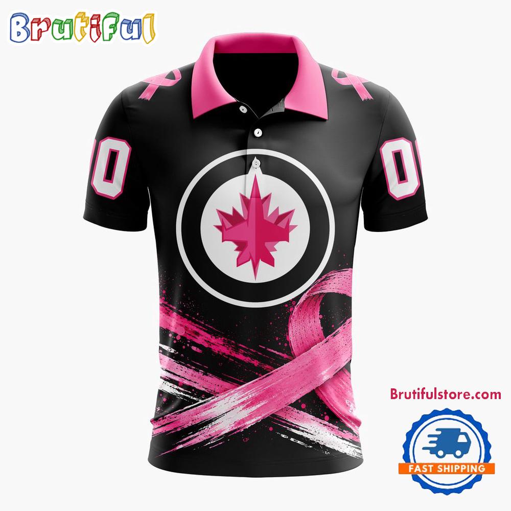NHL Winnipeg Jets Pink Fights Breast Cancer 2026 Personalized Polo Shirts