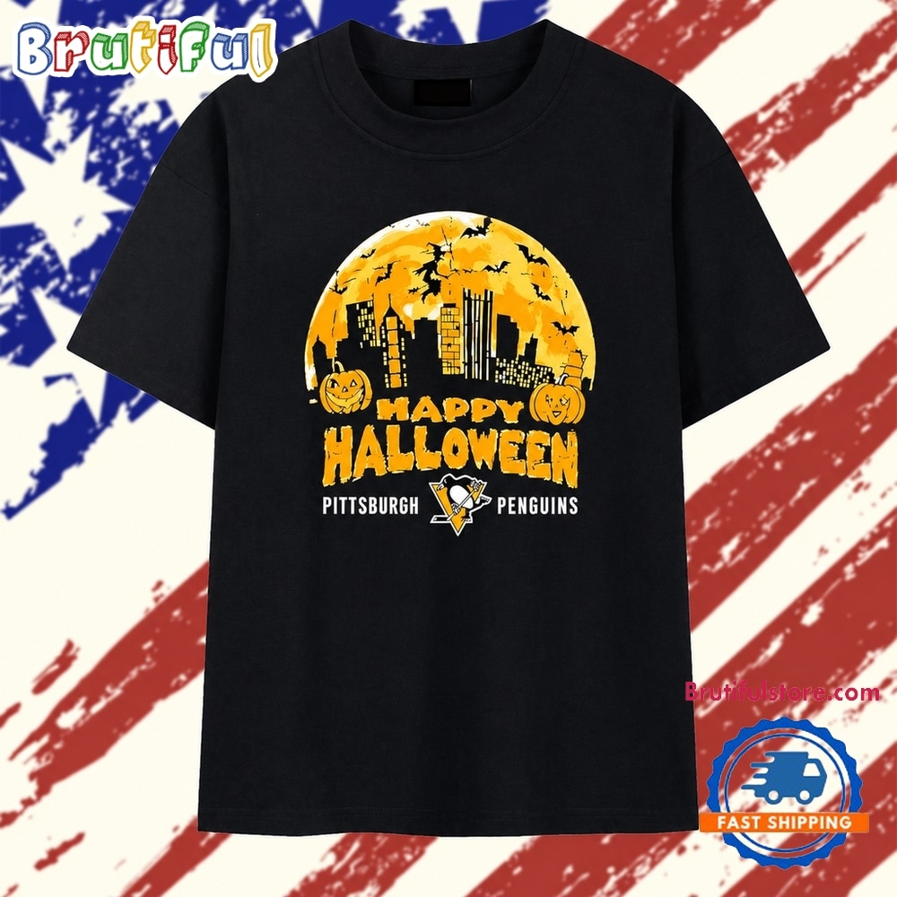 Pittsburgh Penguins Happy Halloween NHL T Shirt Pittsburgh Penguins Happy Halloween NHL T Shirt