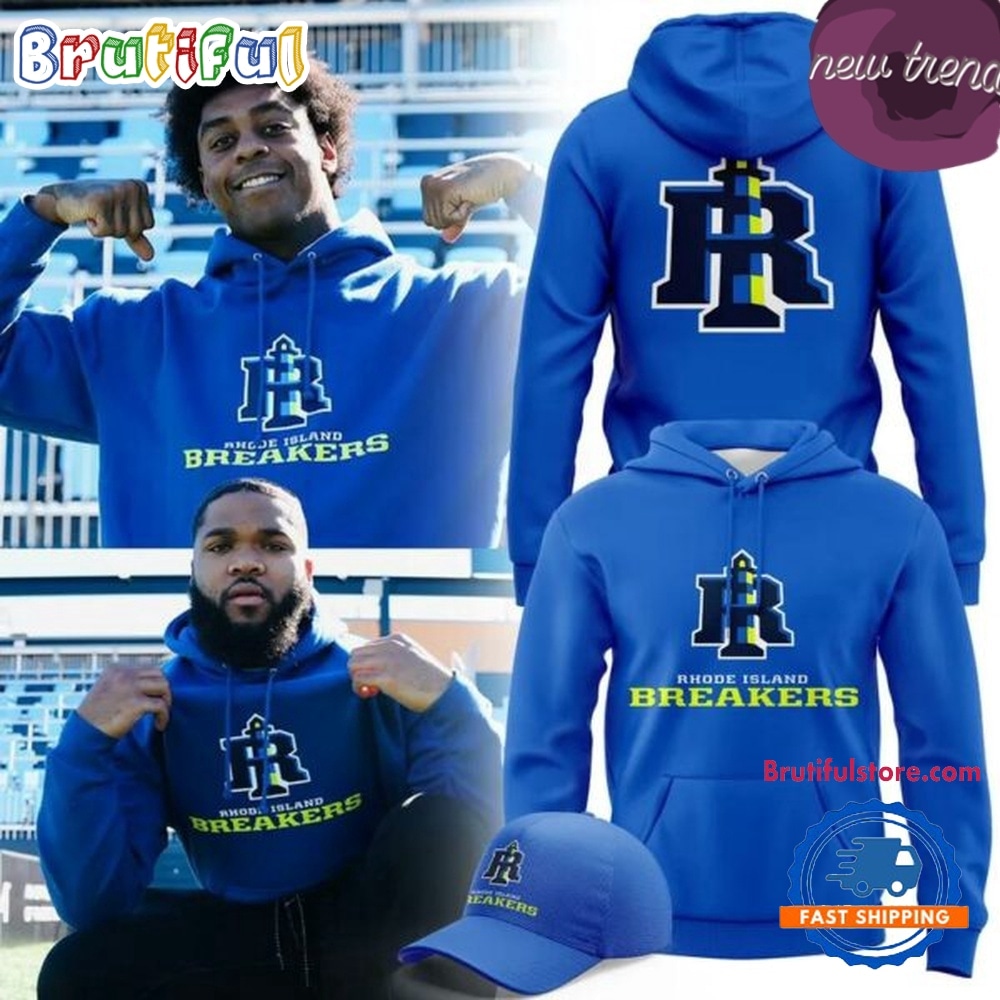 Rhode Island Breakers Primary Logo 2026 Blue Hoodie Rhode Island Breakers Primary Logo 2026 Blue Hoodie