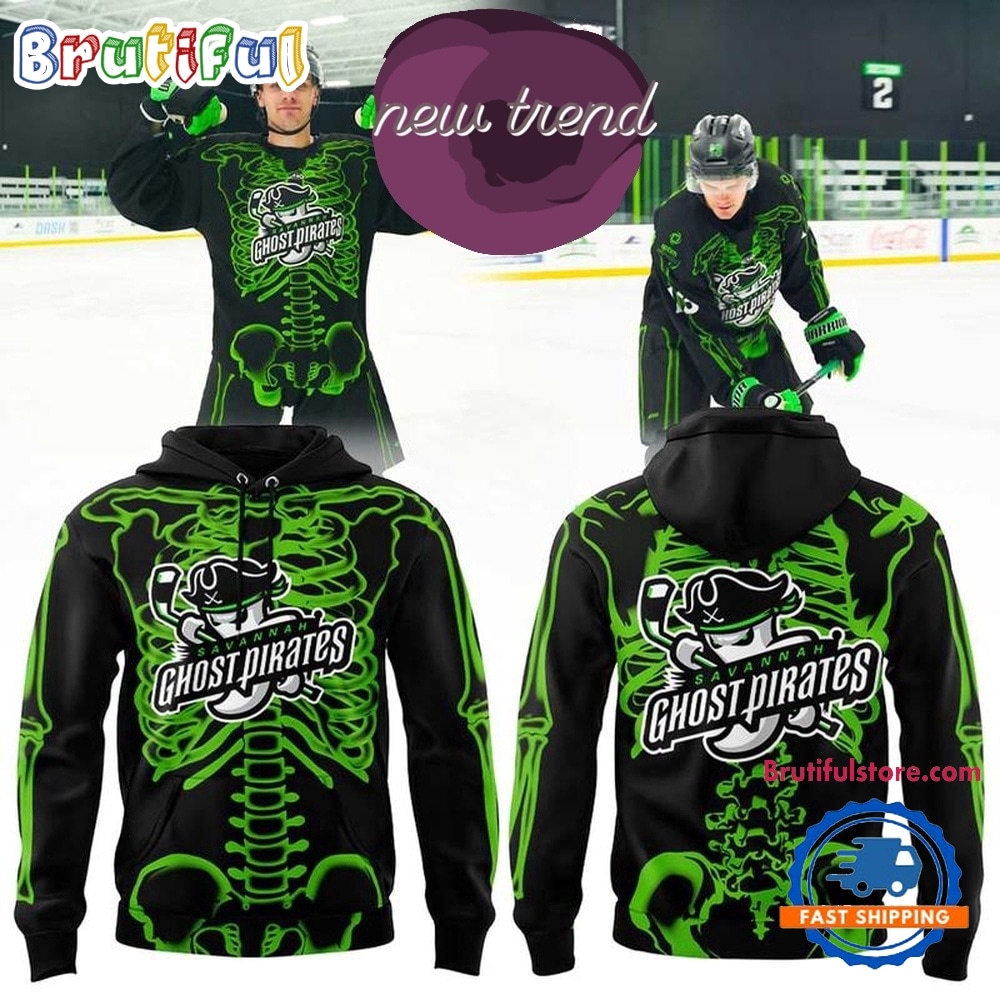 Savannah Ghost Pirates BONES ARE COMING TO THE ICE 2026 Limited Edition Hoodie Savannah Ghost Pirates BONES ARE COMING TO THE ICE 2026 Limited Edition Hoodie